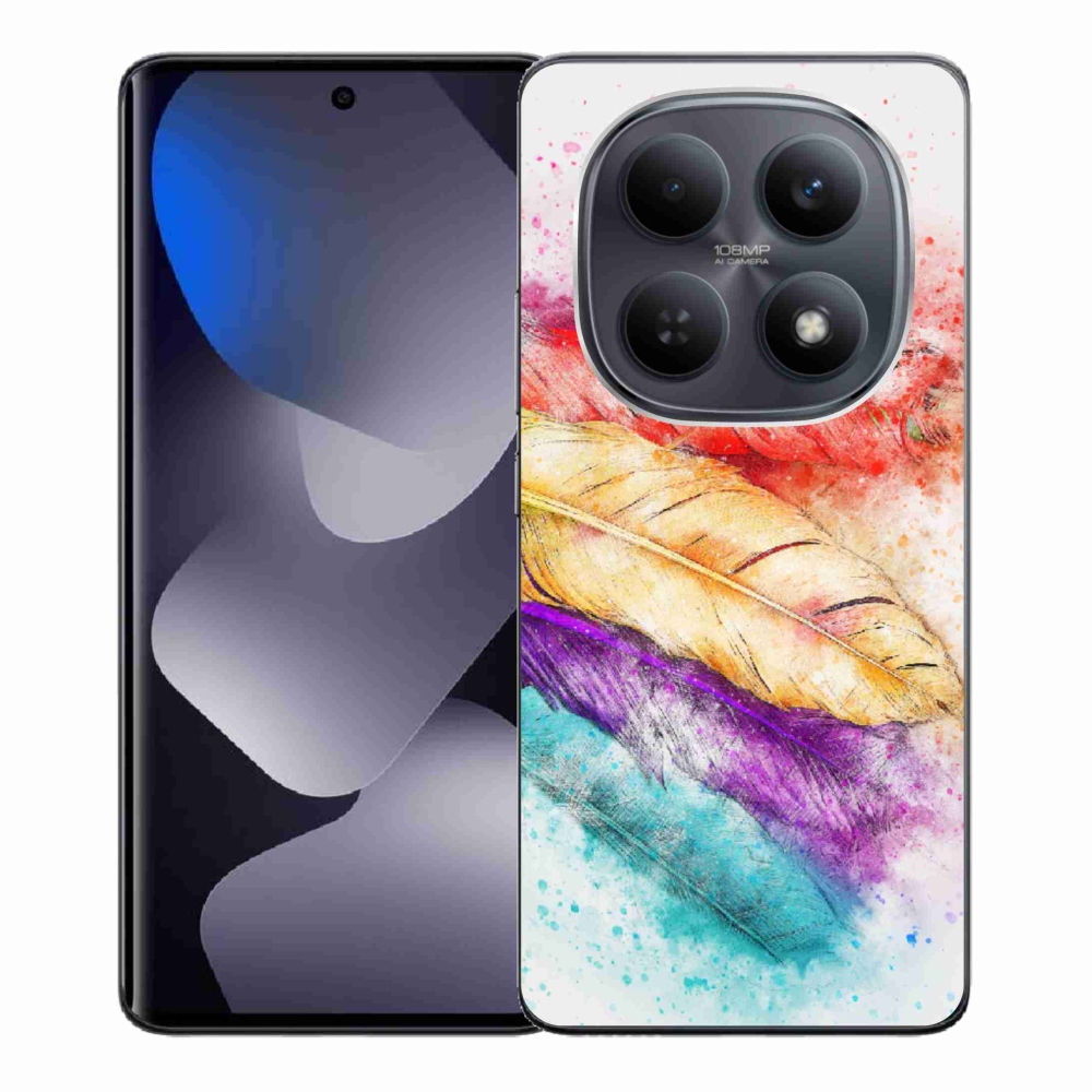 Gelový kryt mmCase na Xiaomi Redmi Note 15 5G/Poco M8 5G - barevné peří