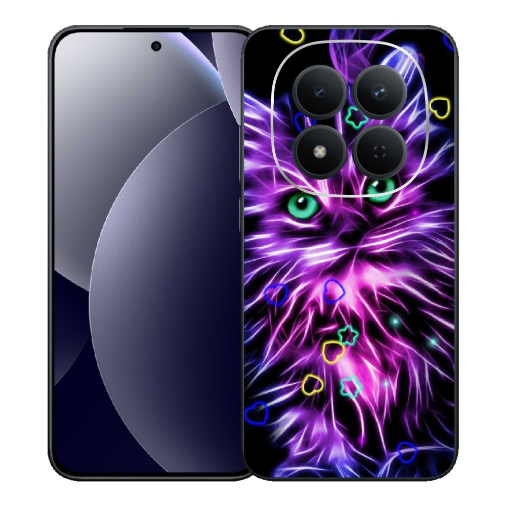 Gelový kryt mmCase na Xiaomi Redmi Note 15 Pro 5G - abstraktní kočka
