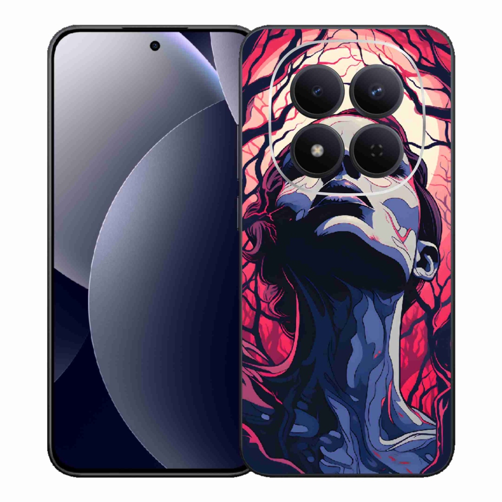 Gelový kryt mmCase na Xiaomi Redmi Note 15 Pro 5G - abstraktní obličej