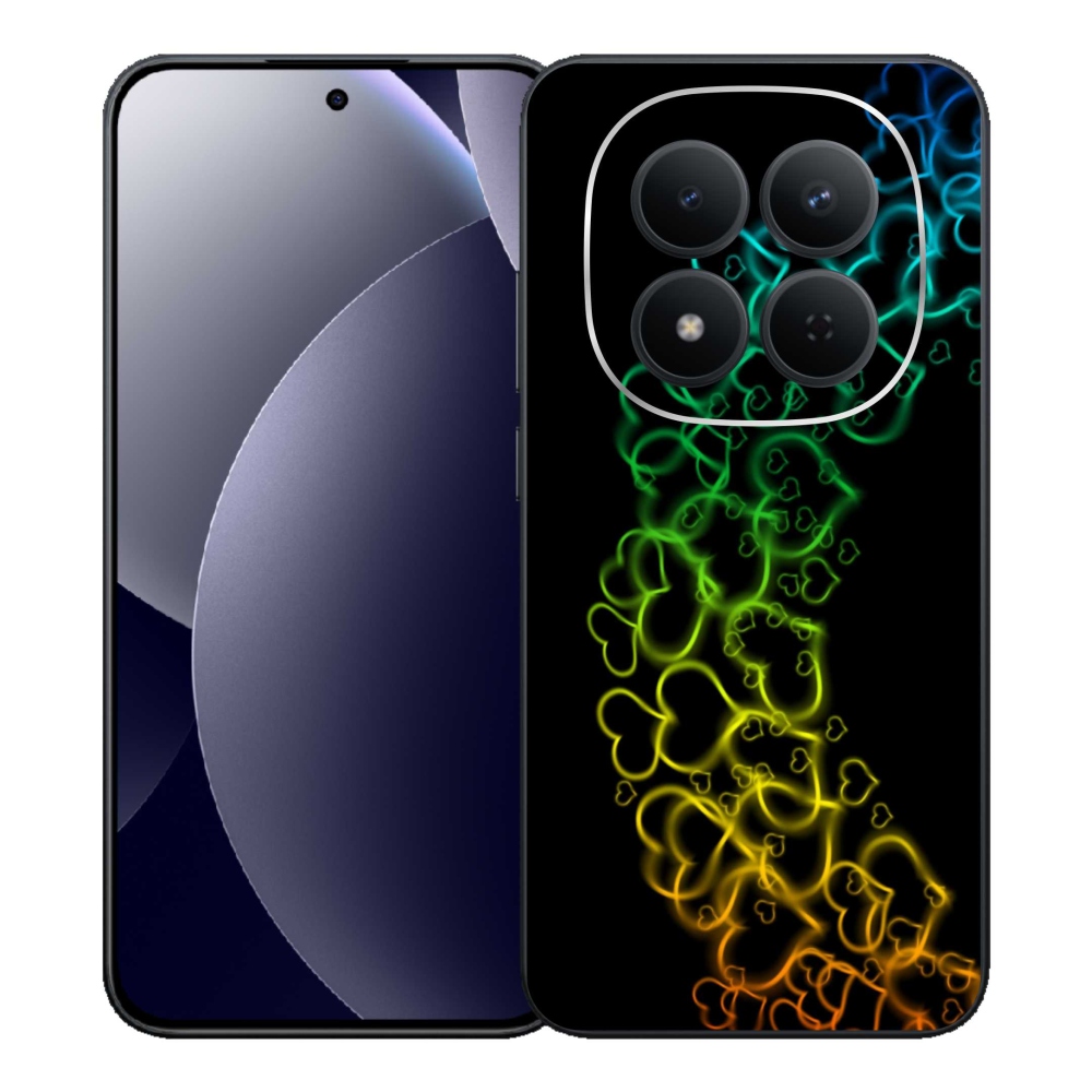 Gelový kryt mmCase na Xiaomi Redmi Note 15 Pro 5G - barevná srdíčka