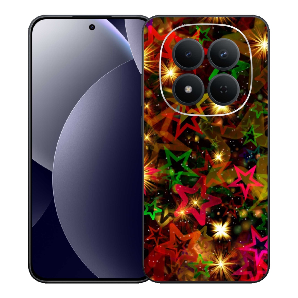 Gelový kryt mmCase na Xiaomi Redmi Note 15 Pro 5G - barevné hvězdičky
