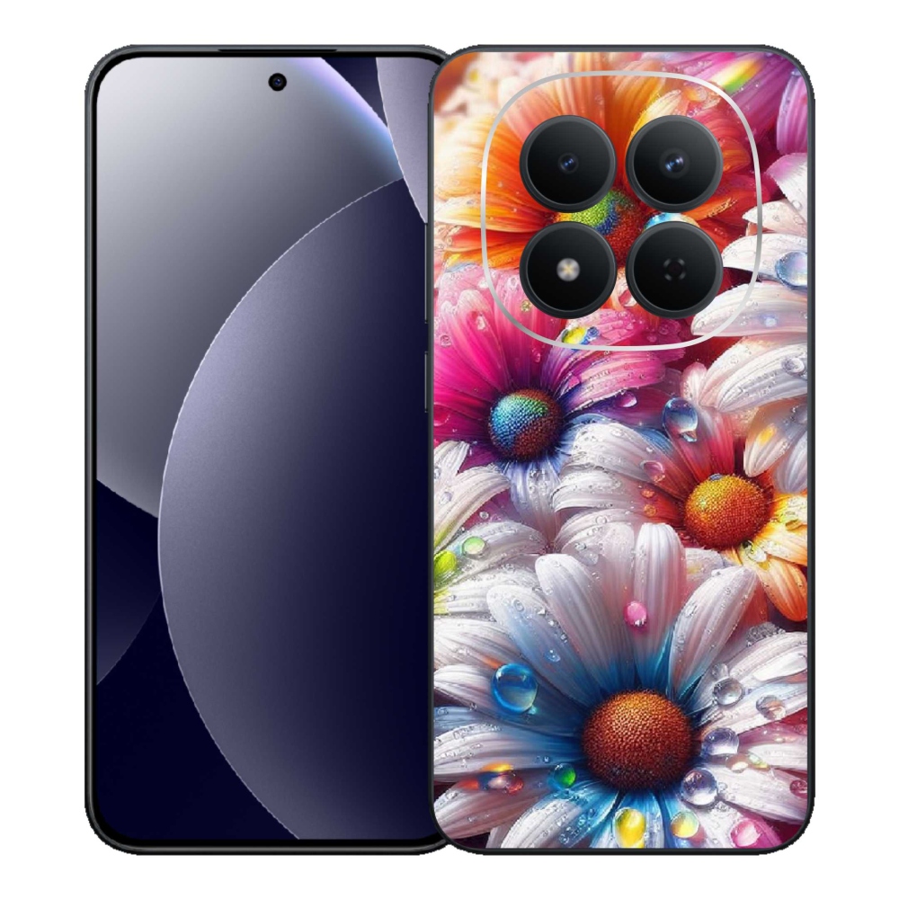 Gelový kryt mmCase na Xiaomi Redmi Note 15 Pro 5G - barevné kopretiny