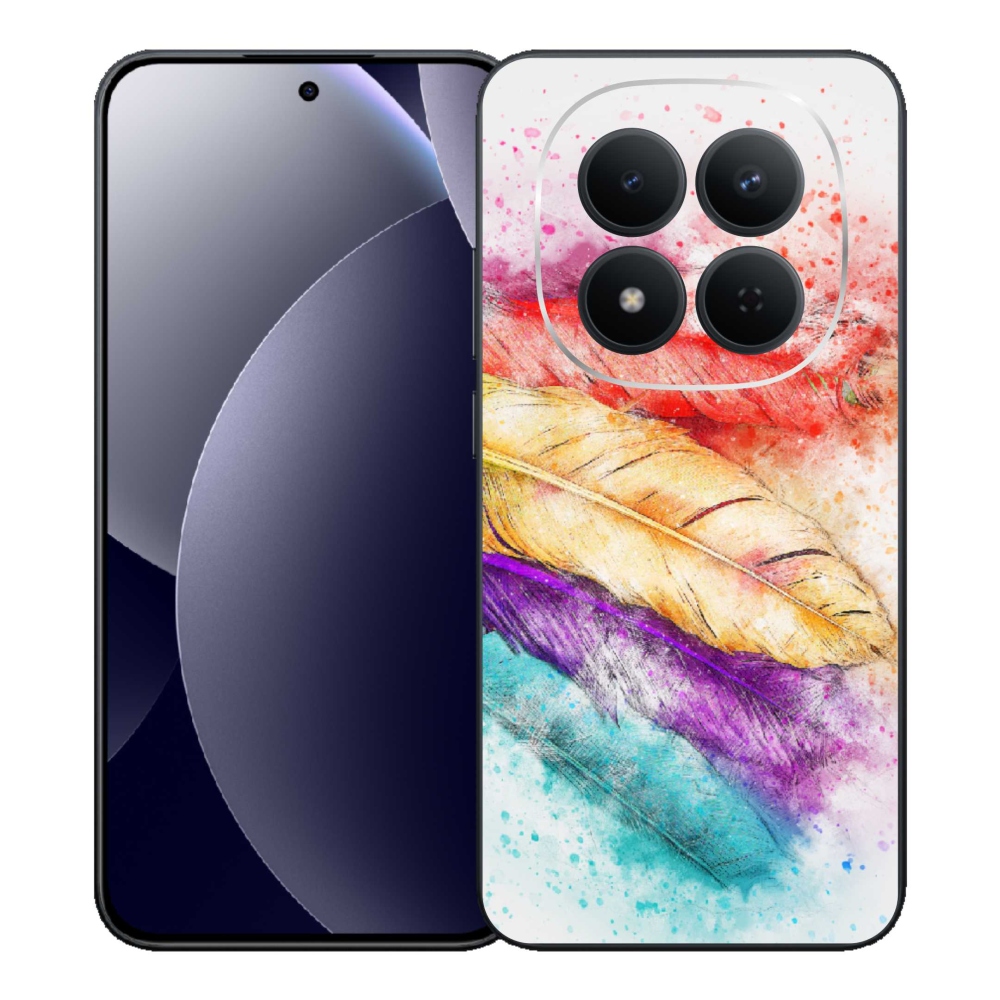 Gelový kryt mmCase na Xiaomi Redmi Note 15 Pro 5G - barevné peří