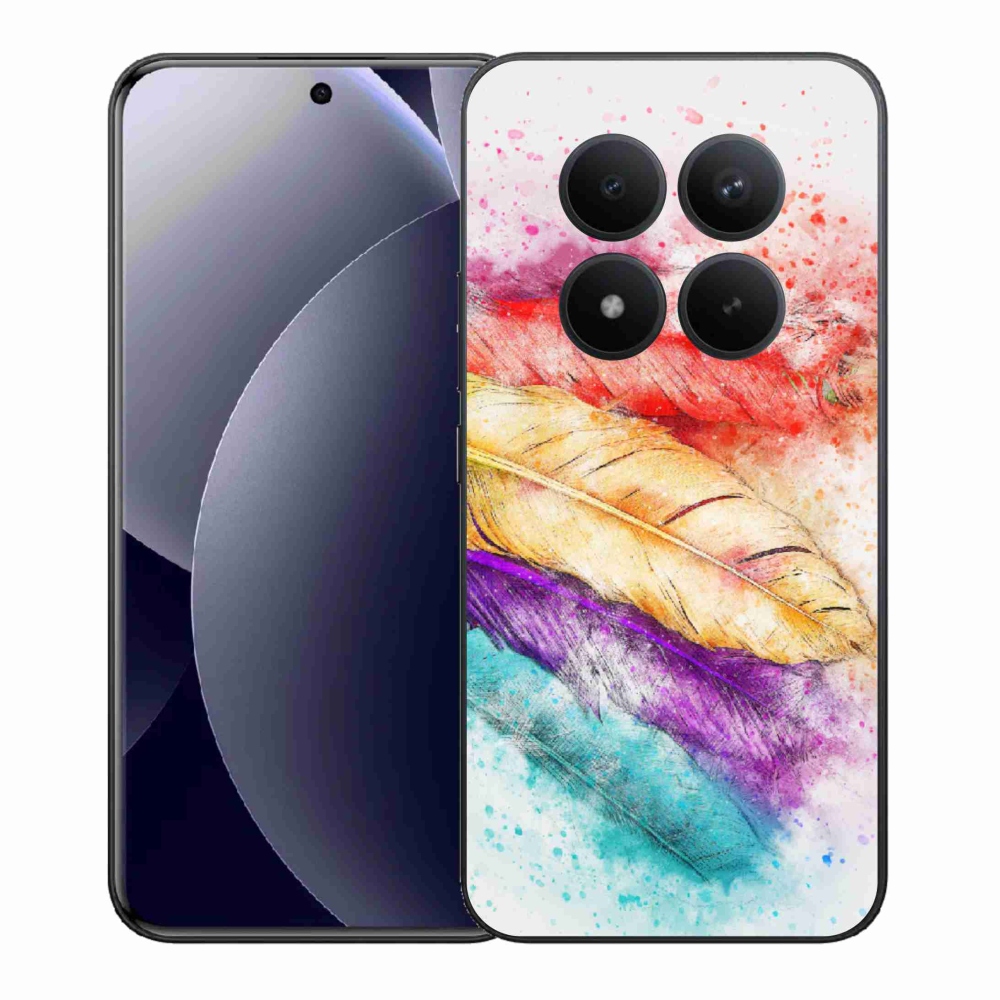 Gelový kryt mmCase na Xiaomi Redmi Note 15 Pro+ 5G/Xiaomi Poco M8 Pro 5G - barevné peří