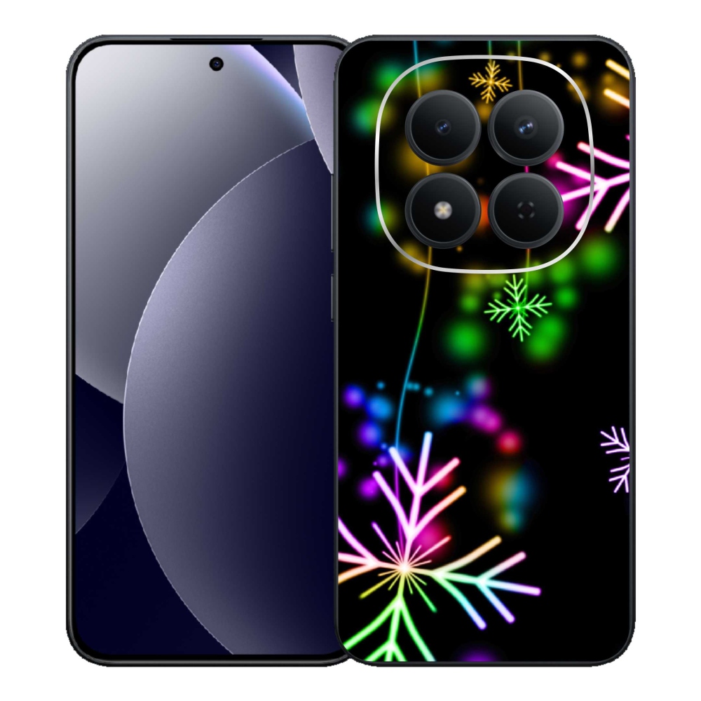 Gelový kryt mmCase na Xiaomi Redmi Note 15 Pro 5G - barevné vločky