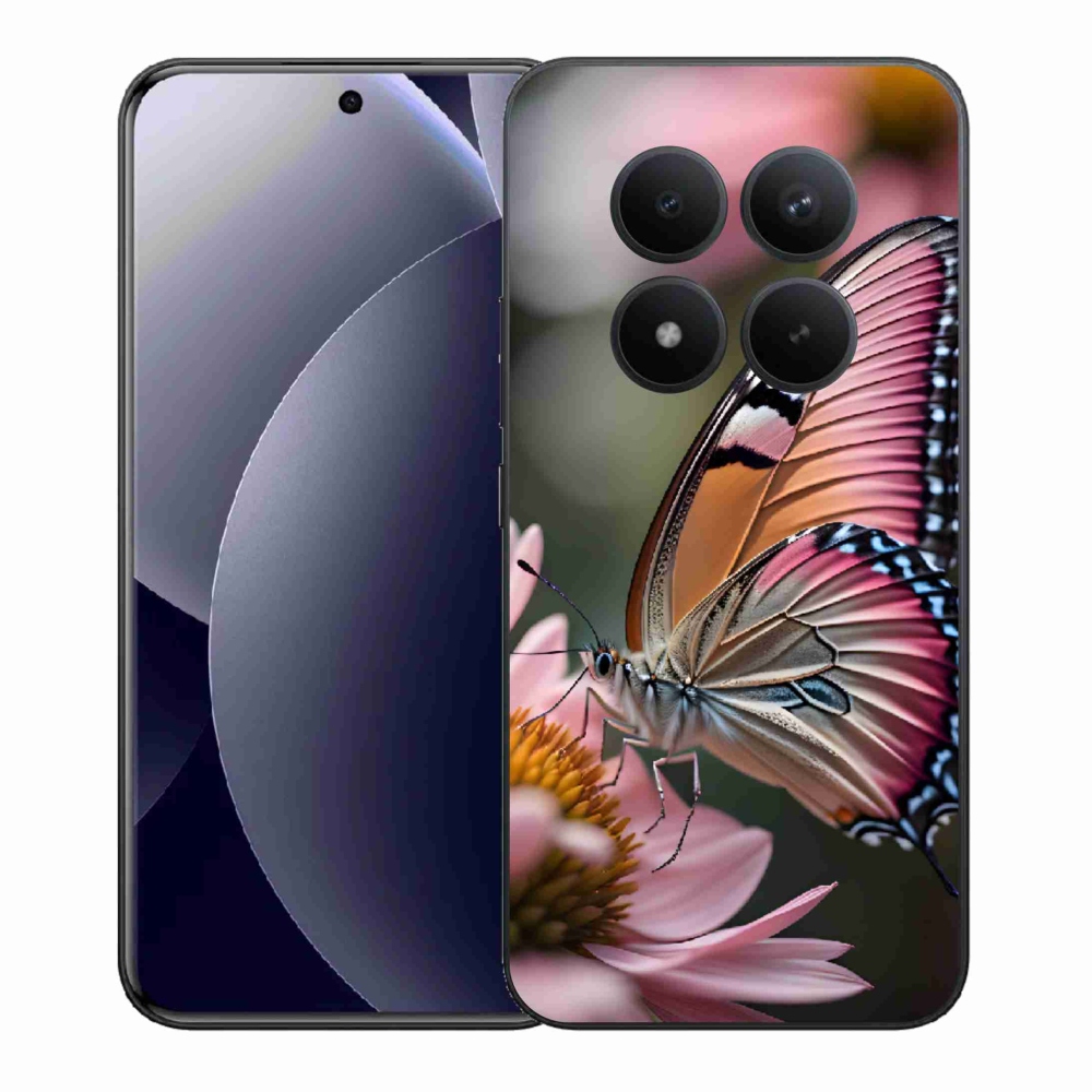 Gelový kryt mmCase na Xiaomi Redmi Note 15 Pro+ 5G/Xiaomi Poco M8 Pro 5G - barevný motýl
