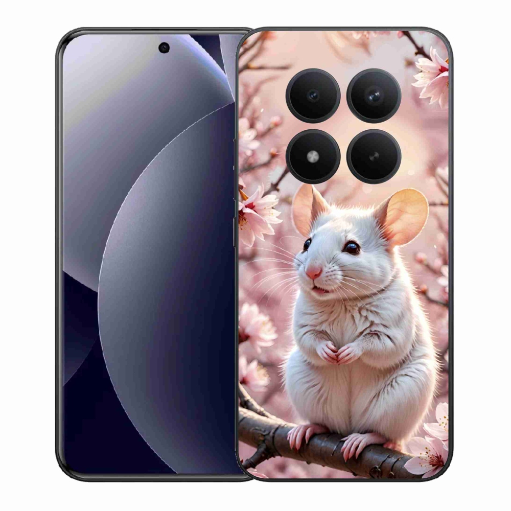 Gelový kryt mmCase na Xiaomi Redmi Note 15 Pro+ 5G - bílá myš na větvi
