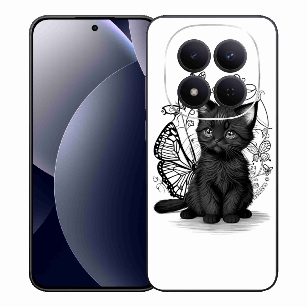 Gelový kryt mmCase na Xiaomi Redmi Note 15 Pro 5G - černé kotě
