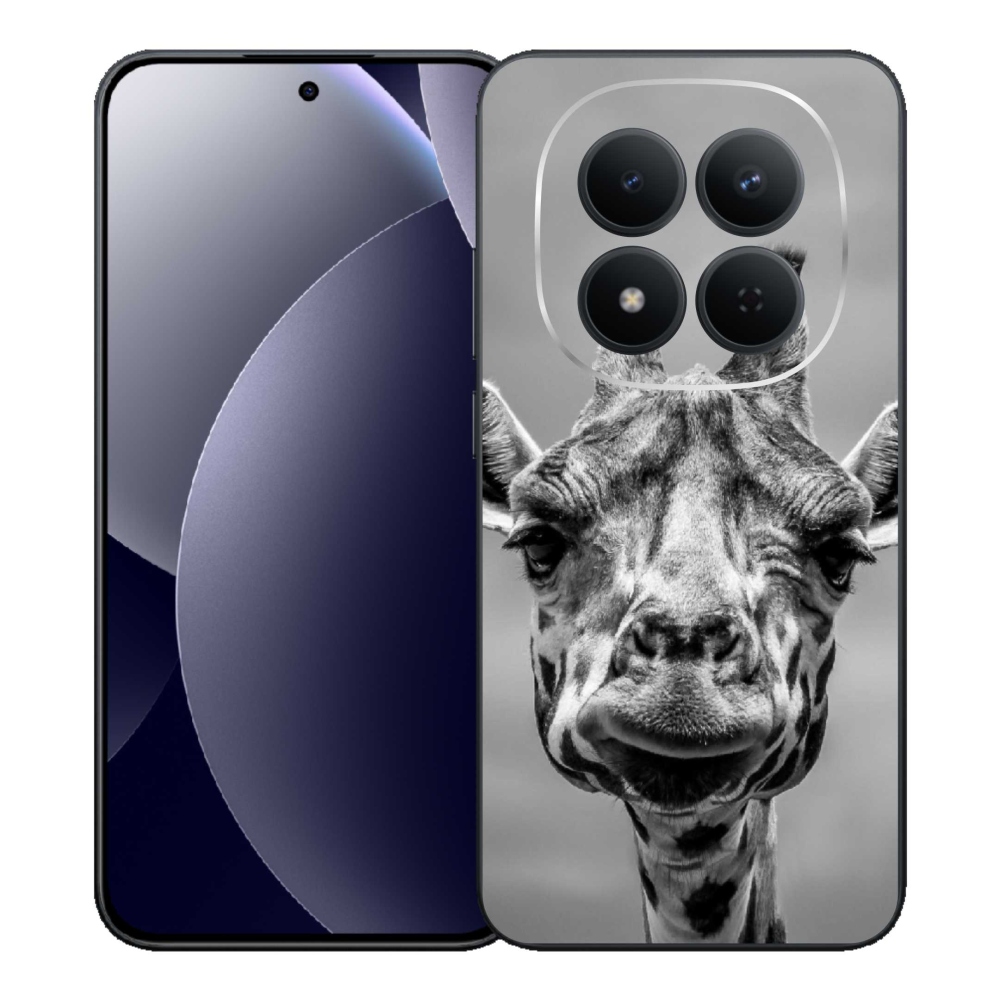 Gelový kryt mmCase na Xiaomi Redmi Note 15 Pro 5G - černobílá žirafa