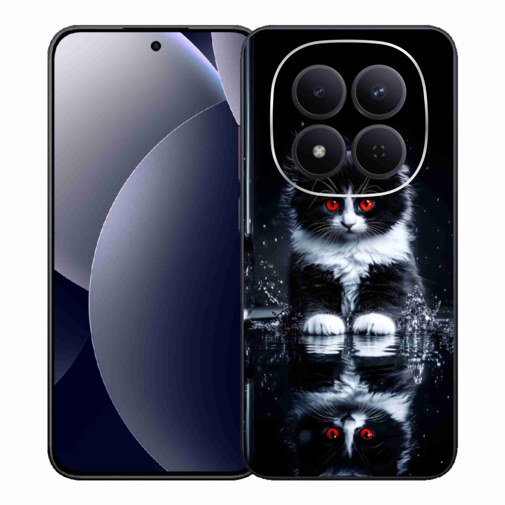 Gelový kryt mmCase na Xiaomi Redmi Note 15 Pro 5G - černobílé kotě