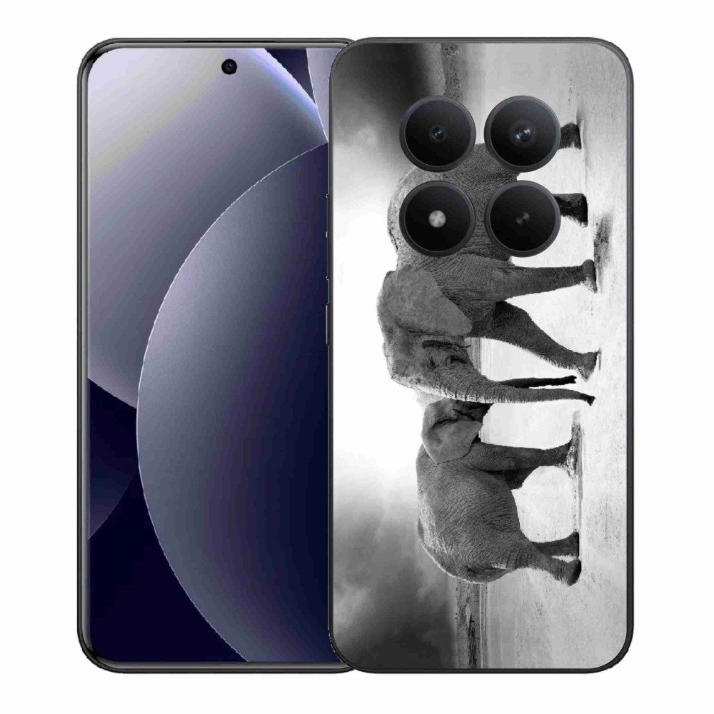 Gelový kryt mmCase na Xiaomi Redmi Note 15 Pro+ 5G/Xiaomi Poco M8 Pro 5G - černobílí sloni