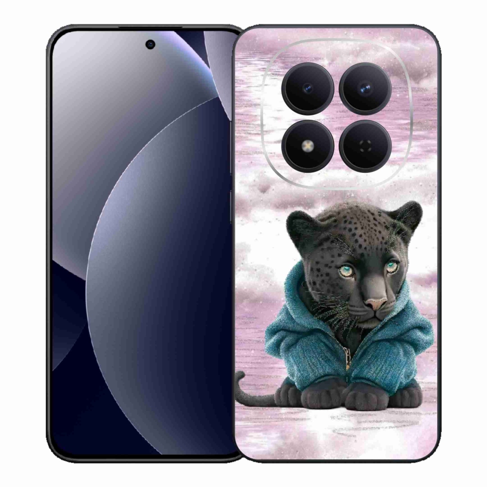 Gelový kryt mmCase na Xiaomi Redmi Note 15 Pro 5G - černý panter ve svetru