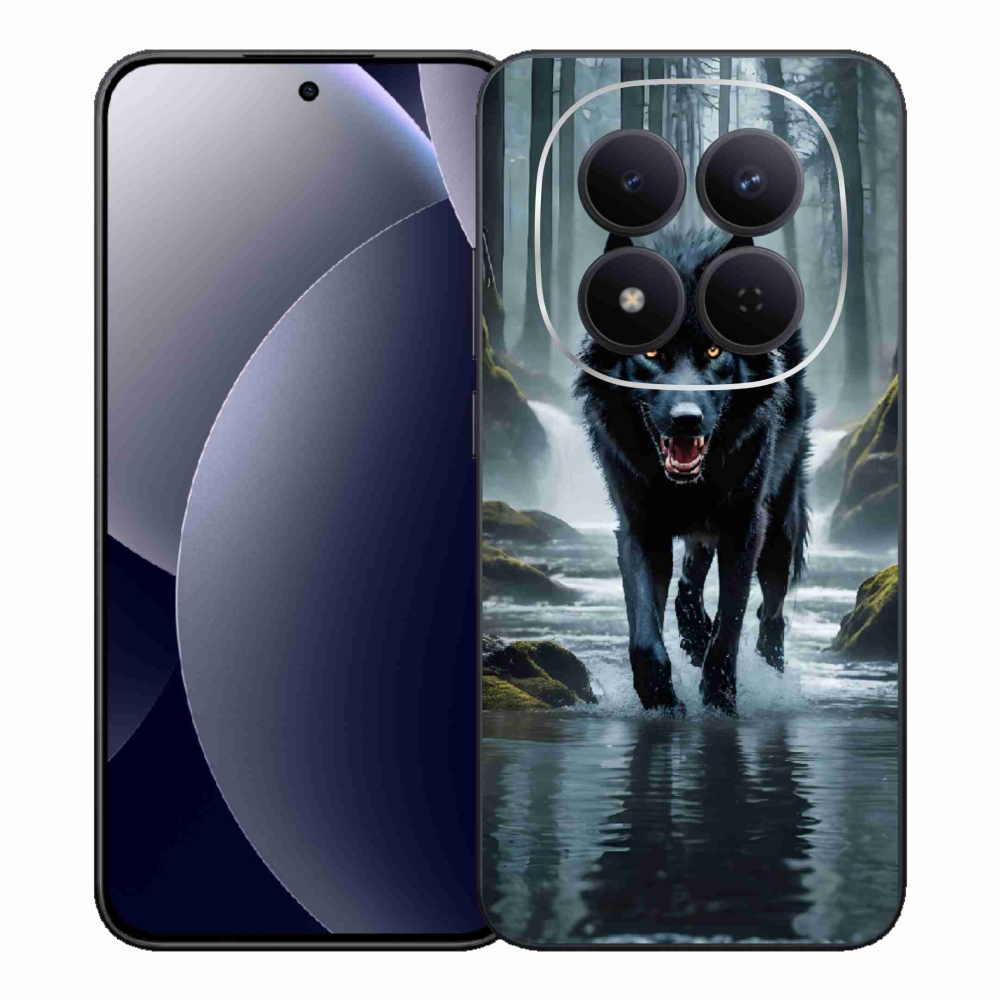 Gelový kryt mmCase na Xiaomi Redmi Note 15 Pro 5G - černý vlk