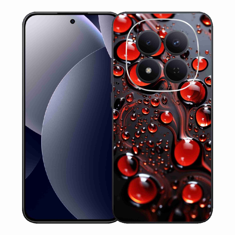 Gelový kryt mmCase na Xiaomi Redmi Note 15 Pro 5G - červené kapky 2