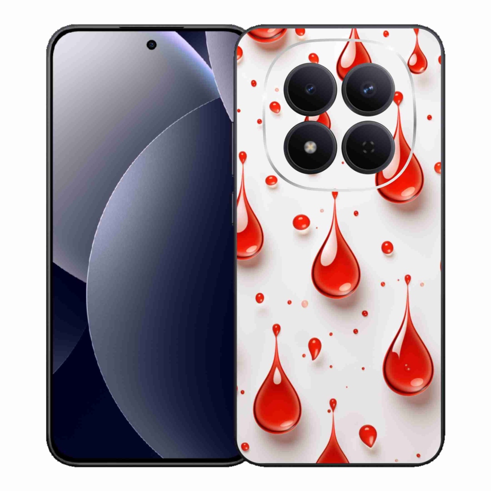 Gelový kryt mmCase na Xiaomi Redmi Note 15 Pro 5G - červené kapky