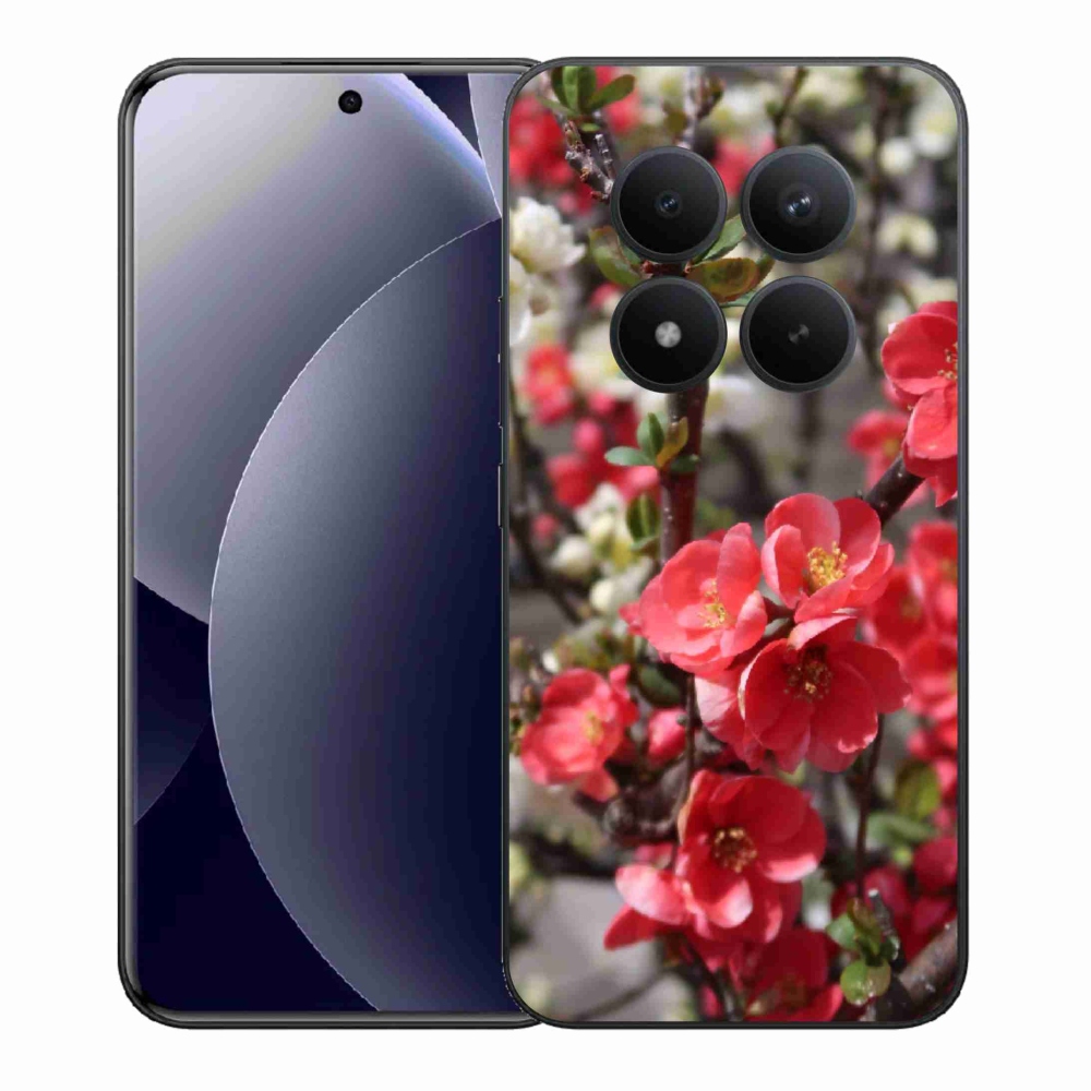 Gelový kryt mmCase na Xiaomi Redmi Note 15 Pro+ 5G/Xiaomi Poco M8 Pro 5G - červené květy