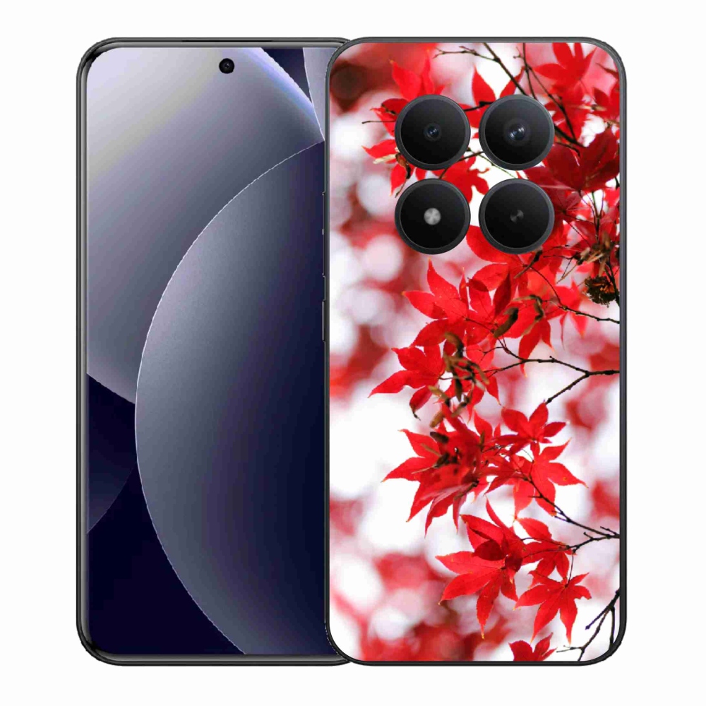 Gelový kryt mmCase na Xiaomi Redmi Note 15 Pro+ 5G/Xiaomi Poco M8 Pro 5G - červené listy