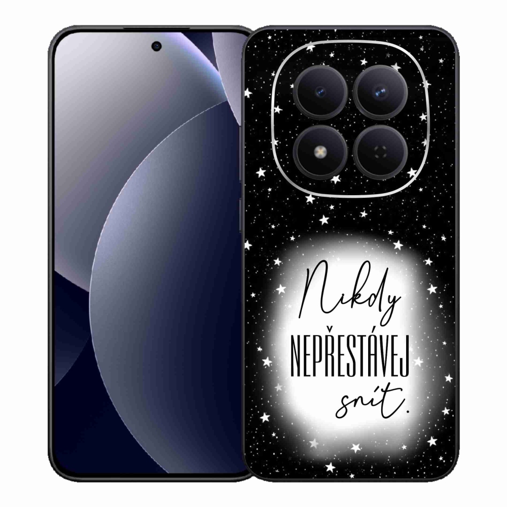 Gelový kryt mmCase na Xiaomi Redmi Note 15 Pro 5G - citát 1 bíločerné pozadí