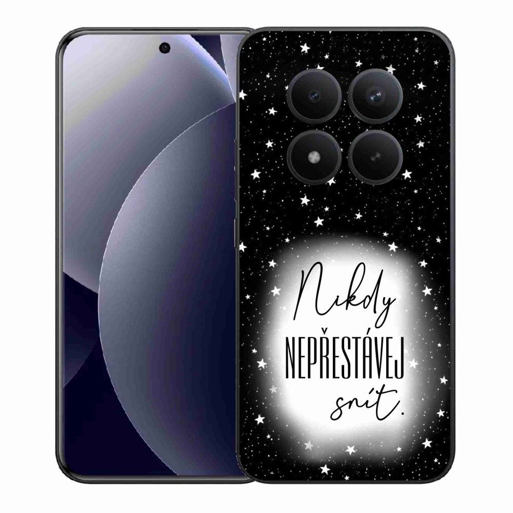 Gelový kryt mmCase na Xiaomi Redmi Note 15 Pro+ 5G/Xiaomi Poco M8 Pro 5G - citát 1 bíločerné pozadí