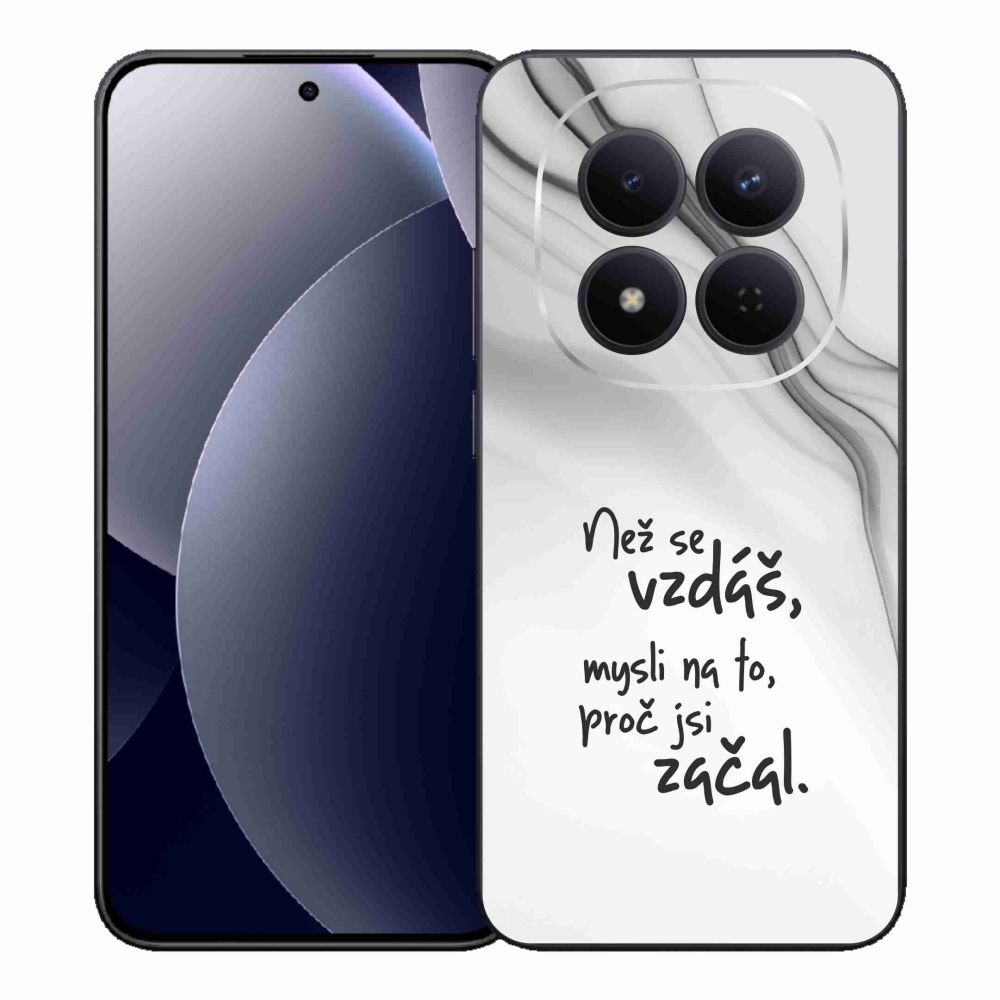 Gelový kryt mmCase na Xiaomi Redmi Note 15 Pro 5G - citát 2 bílé pozadí