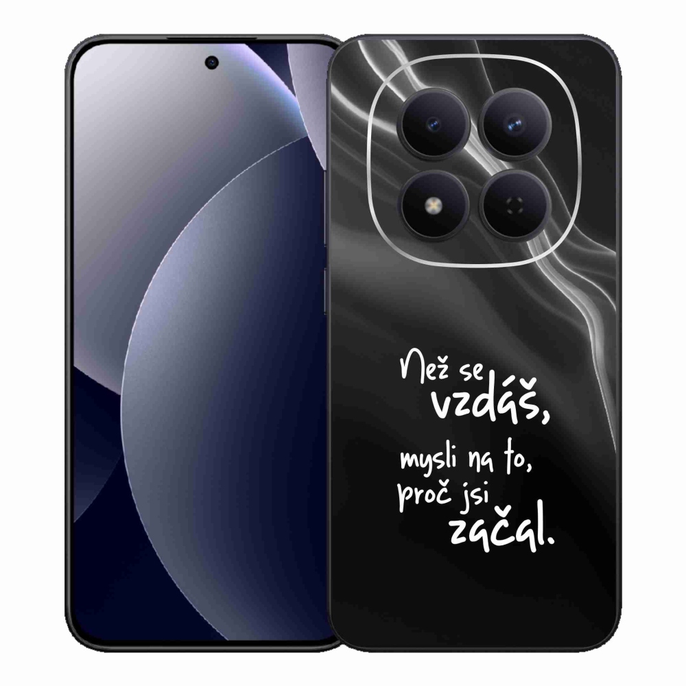 Gelový kryt mmCase na Xiaomi Redmi Note 15 Pro 5G - citát 2 černé pozadí