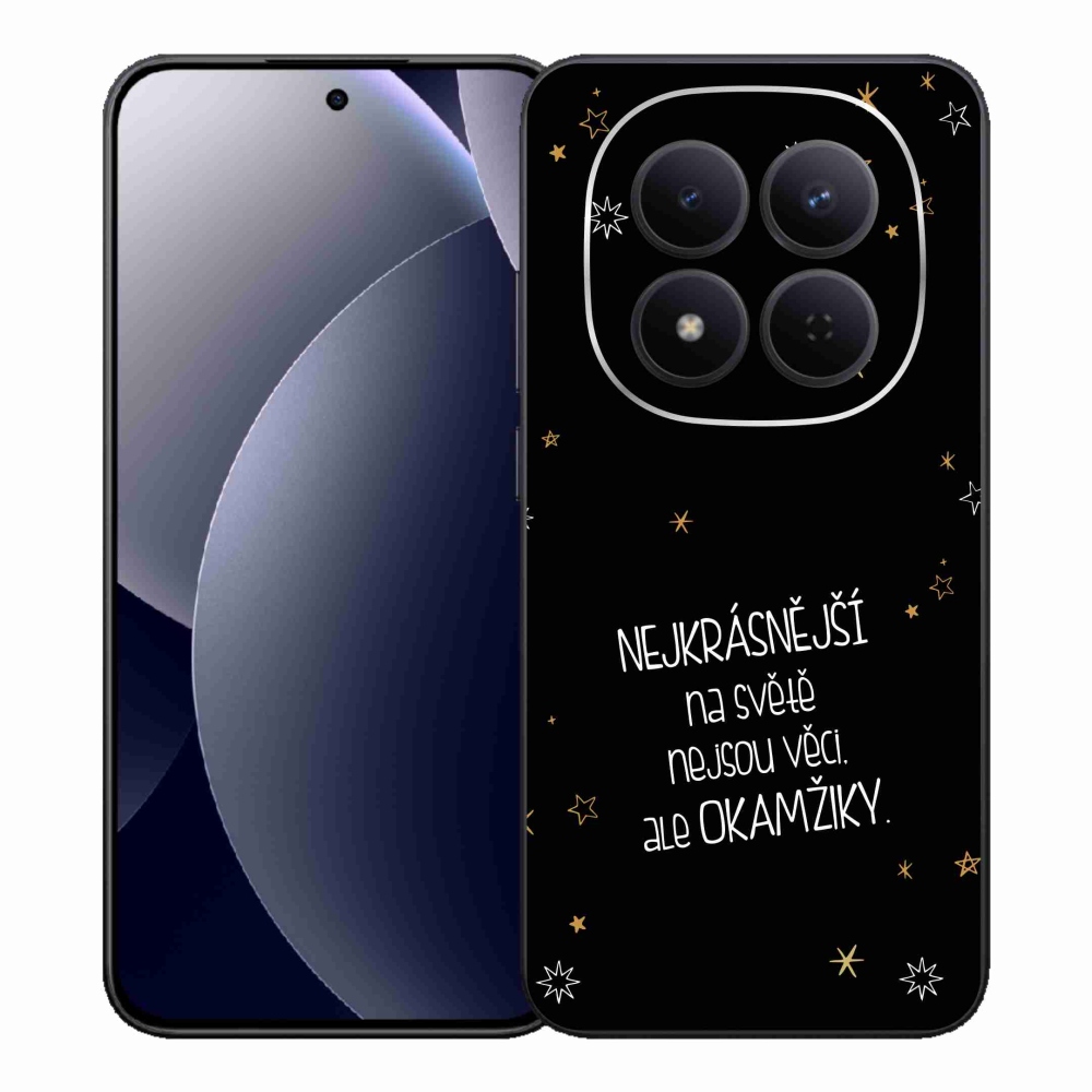 Gelový kryt mmCase na Xiaomi Redmi Note 15 Pro 5G - citát 4 černé pozadí