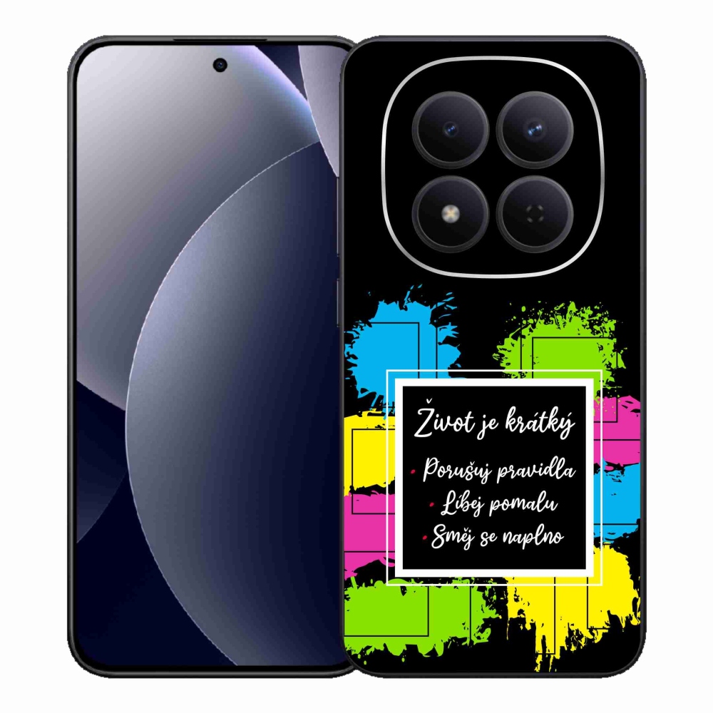 Gelový kryt mmCase na Xiaomi Redmi Note 15 Pro 5G - citát 5 černé pozadí