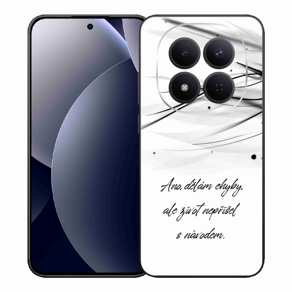 Gelový kryt mmCase na Xiaomi Redmi Note 15 Pro 5G - citát bílé pozadí