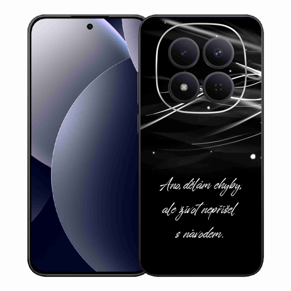 Gelový kryt mmCase na Xiaomi Redmi Note 15 Pro 5G - citát černé pozadí