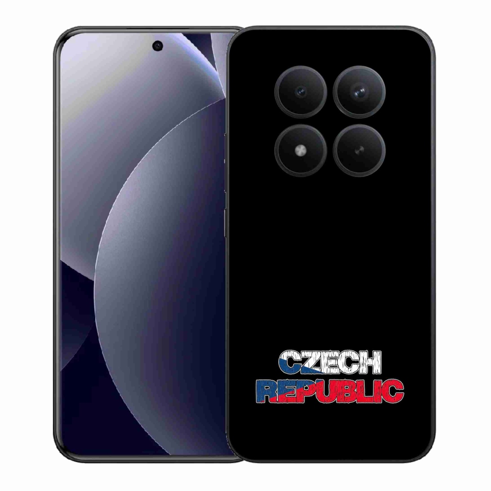 Gelový kryt mmCase na Xiaomi Redmi Note 15 Pro+ 5G/Xiaomi Poco M8 Pro 5G - Czech Republic černé pozadí