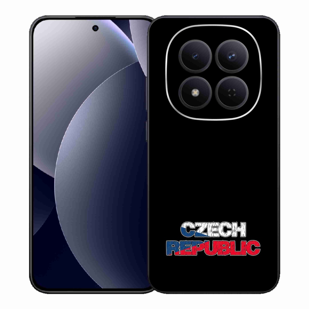 Gelový kryt mmCase na Xiaomi Redmi Note 15 Pro 5G - Czech Republic černé pozadí