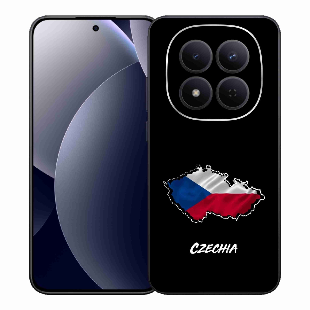 Gelový kryt mmCase na Xiaomi Redmi Note 15 Pro 5G - Czechia černé pozadí