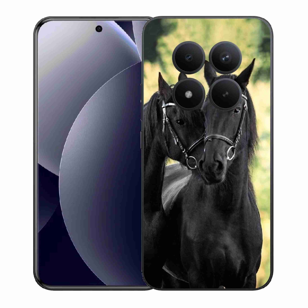 Gelový kryt mmCase na Xiaomi Redmi Note 15 Pro+ 5G/Xiaomi Poco M8 Pro 5G - dva černí koně