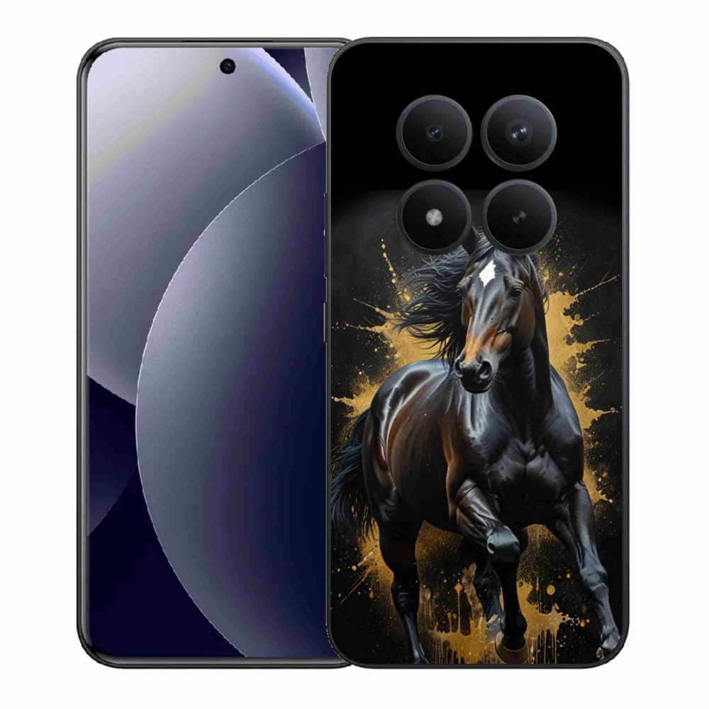 Gelový kryt mmCase na Xiaomi Redmi Note 15 Pro+ 5G - elegantní černý hřebec