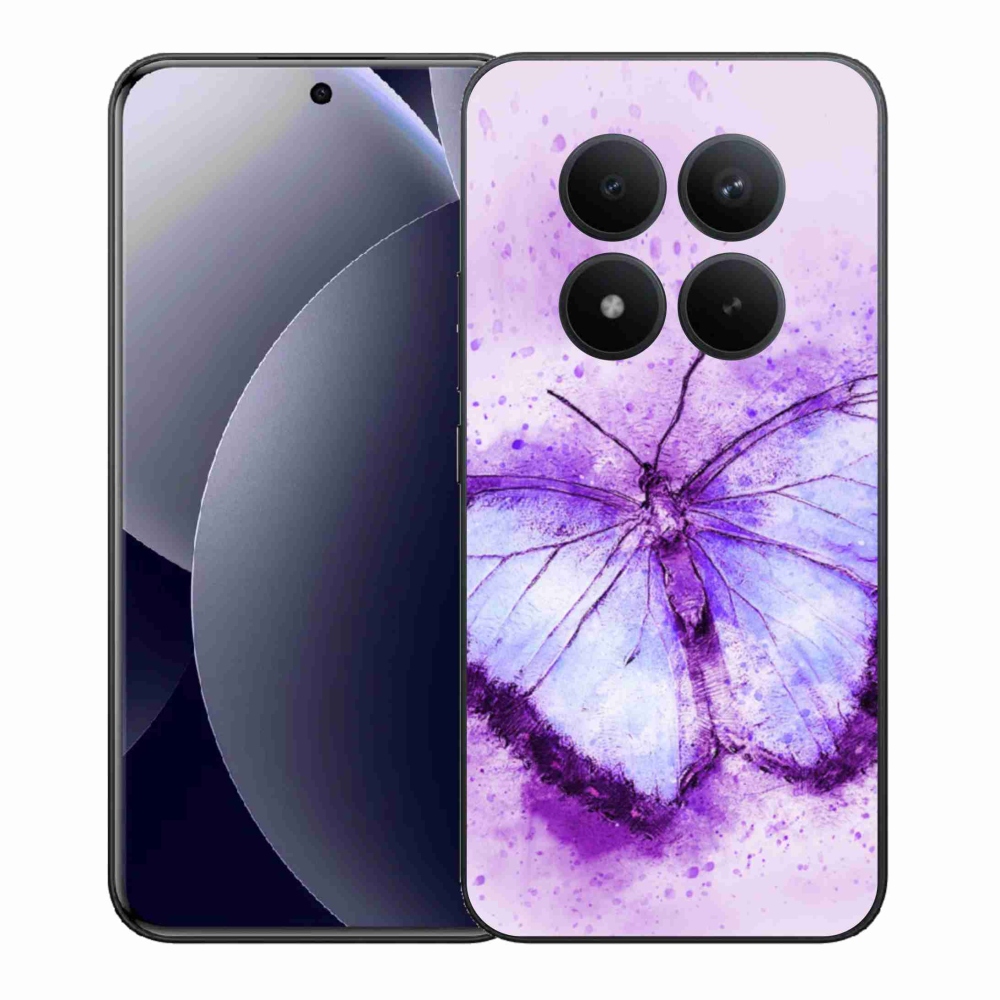 Gelový kryt mmCase na Xiaomi Redmi Note 15 Pro+ 5G/Xiaomi Poco M8 Pro 5G - fialový motýl