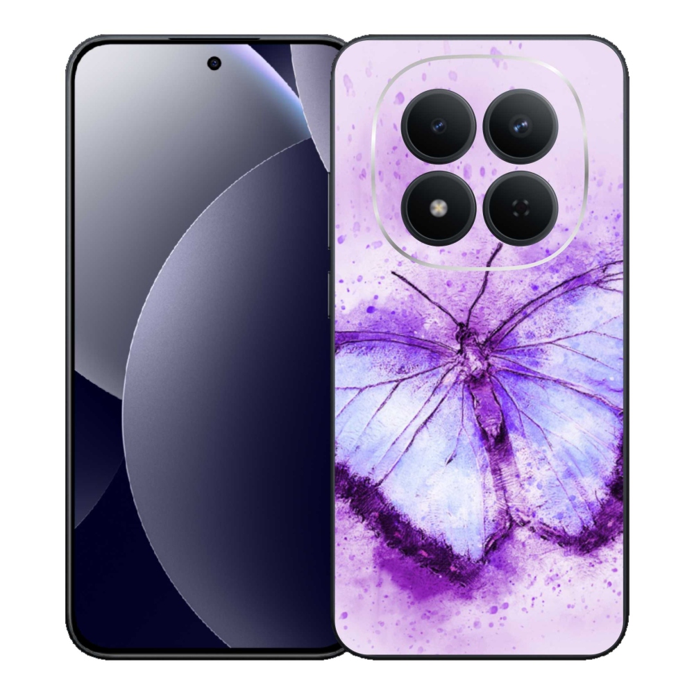 Gelový kryt mmCase na Xiaomi Redmi Note 15 Pro 5G - fialový motýl