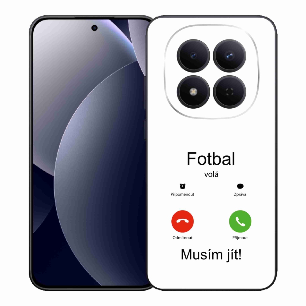 Gelový kryt mmCase na Xiaomi Redmi Note 15 Pro 5G - fotbal volá bílé pozadí