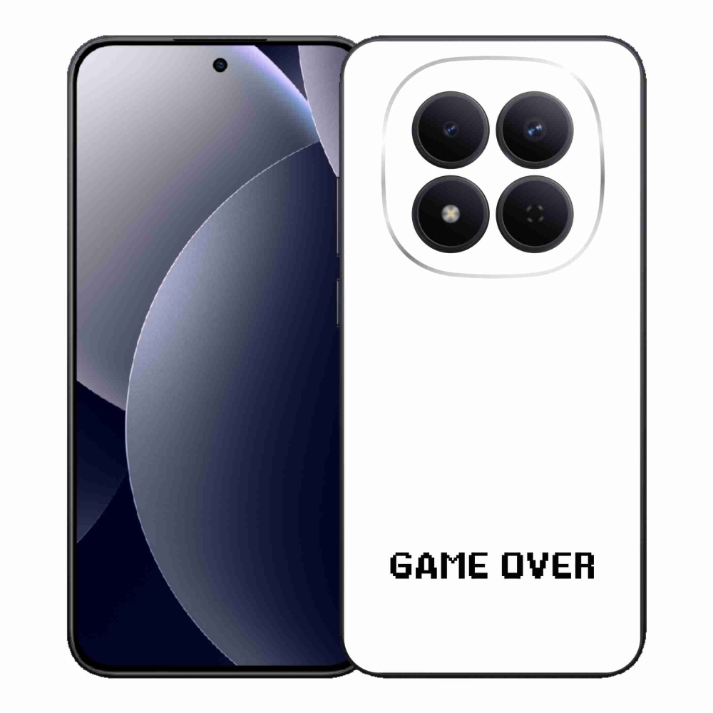Gelový kryt mmCase na Xiaomi Redmi Note 15 Pro 5G - game over bílé pozadí