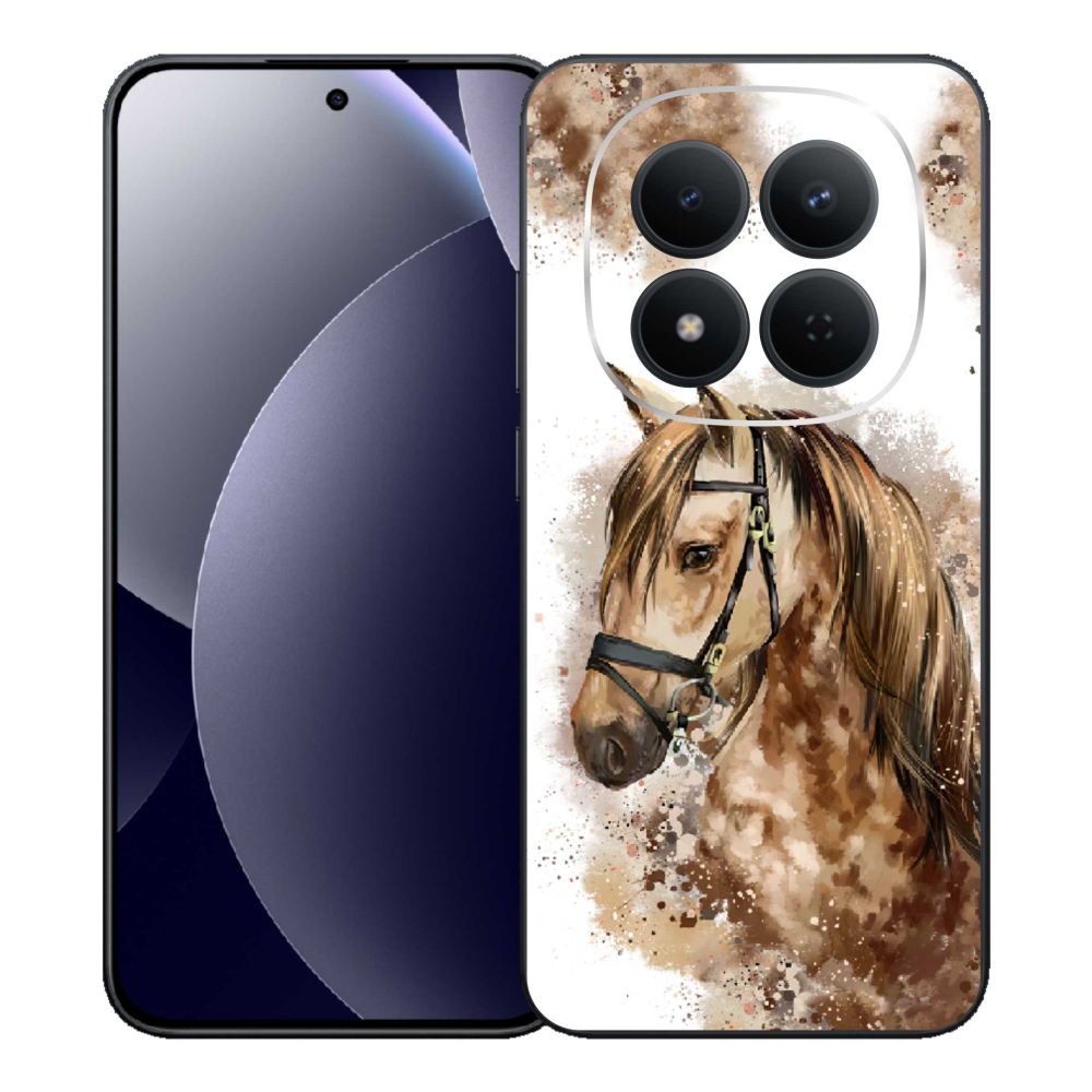 Gelový kryt mmCase na Xiaomi Redmi Note 15 Pro 5G - hnědý kreslený kůň