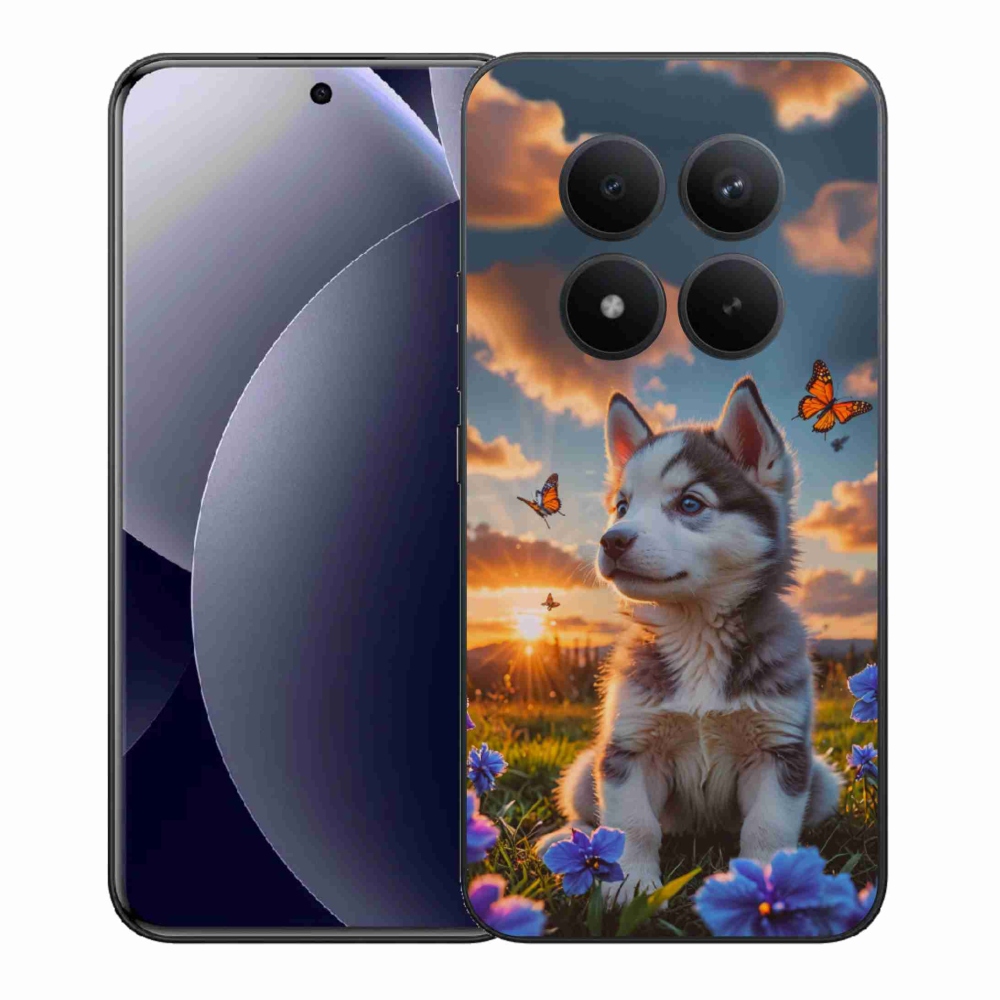 Gelový kryt mmCase na Xiaomi Redmi Note 15 Pro+ 5G - husky při západu slunce