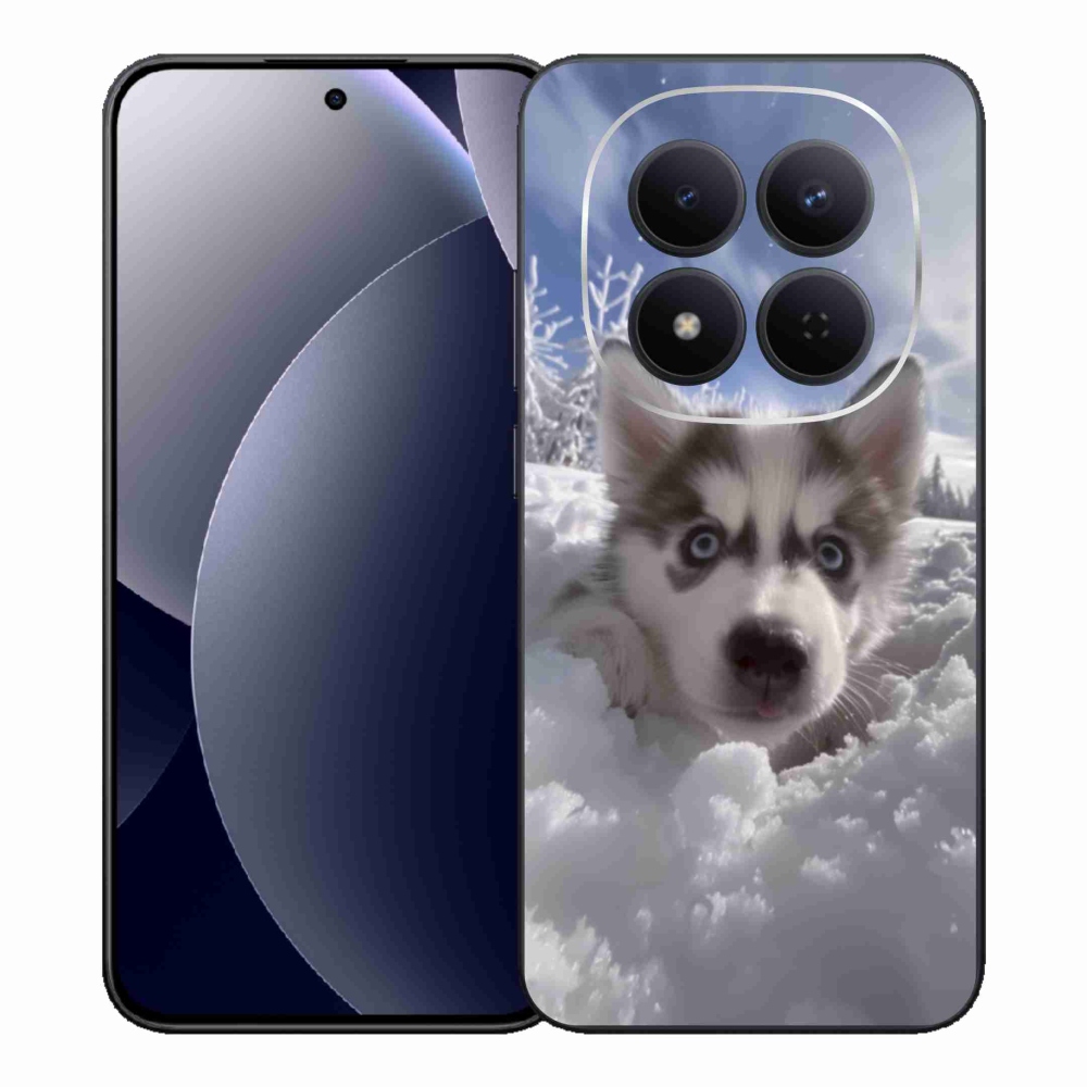 Gelový kryt mmCase na Xiaomi Redmi Note 15 Pro 5G - husky ve sněhu