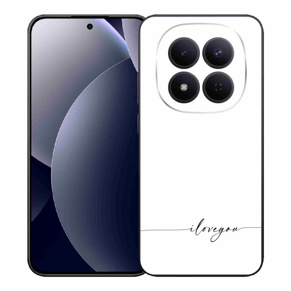 Gelový kryt mmCase na Xiaomi Redmi Note 15 Pro 5G - I love you bílé pozadí