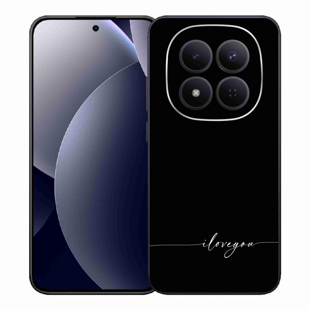 Gelový kryt mmCase na Xiaomi Redmi Note 15 Pro 5G - I love you černé pozadí