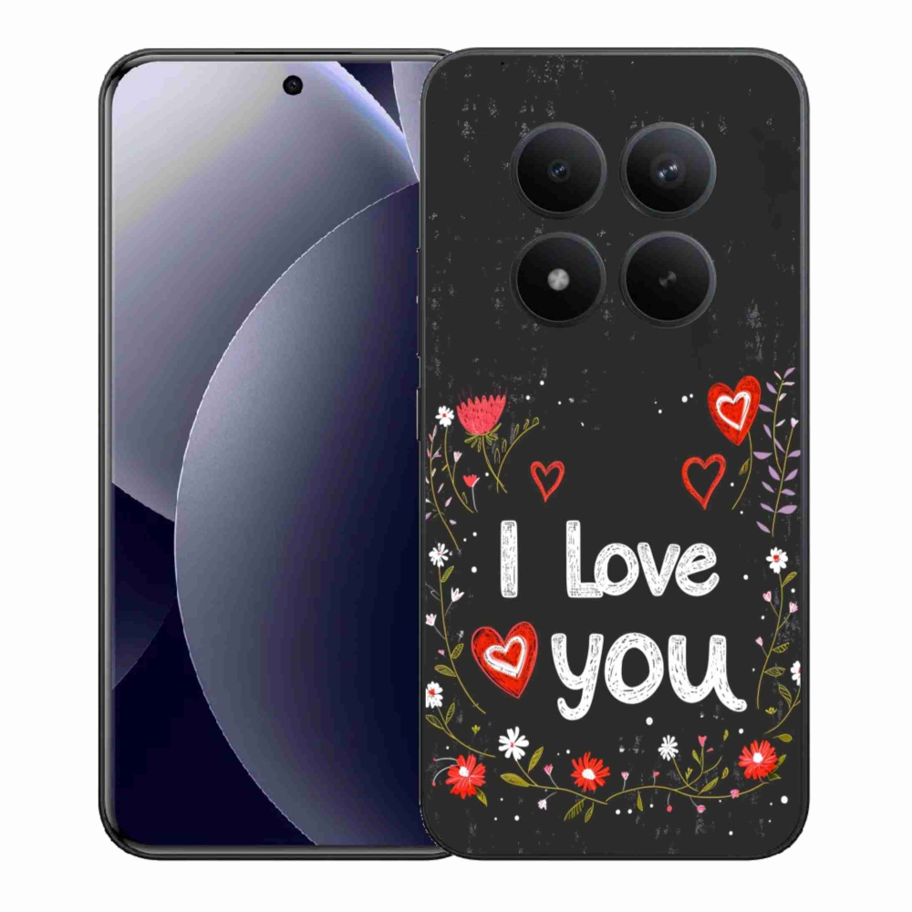 Gelový kryt mmCase na Xiaomi Redmi Note 15 Pro+ 5G/Xiaomi Poco M8 Pro 5G - I love you černé pozadí
