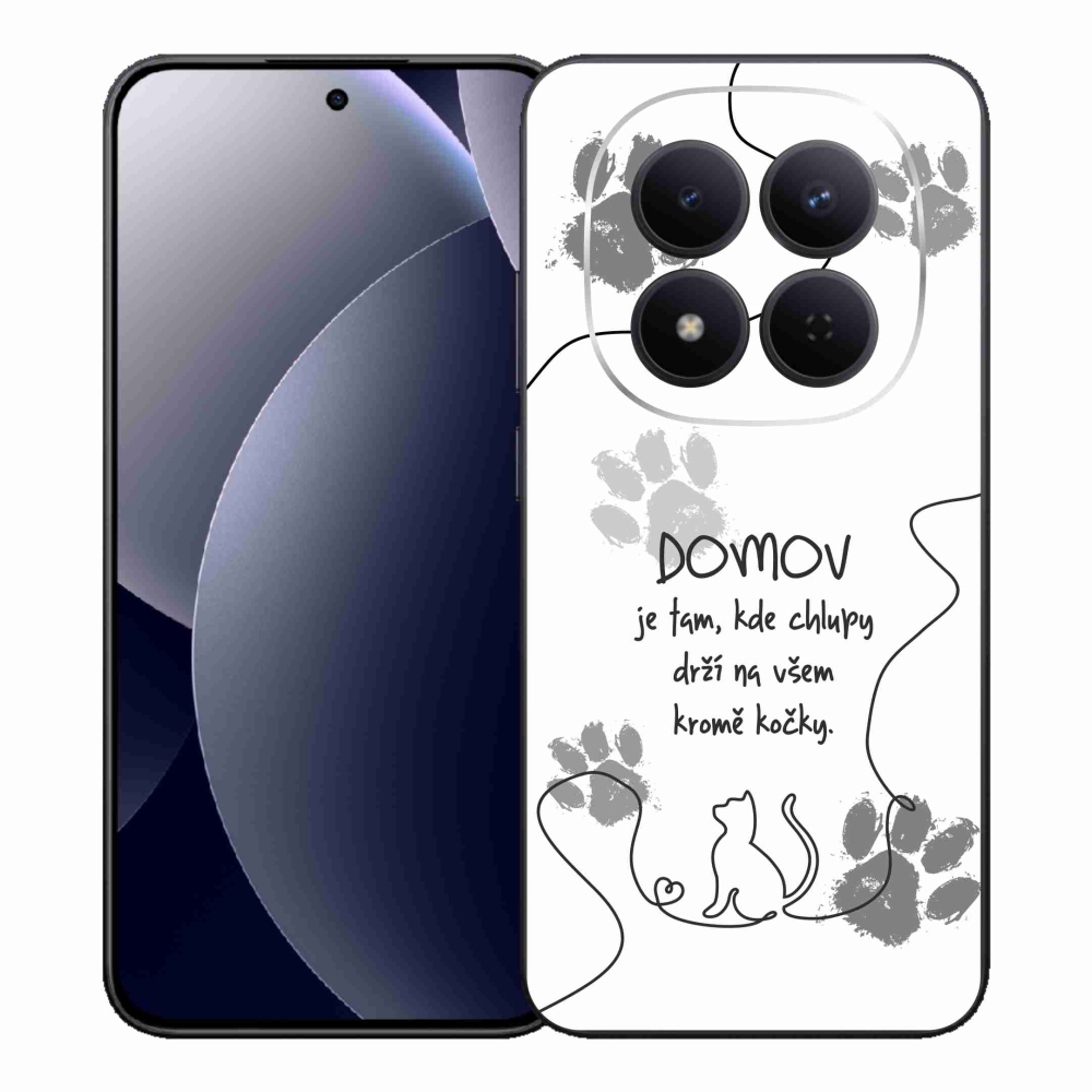 Gelový kryt mmCase na Xiaomi Redmi Note 15 Pro 5G - kočičí motiv bílé pozadí