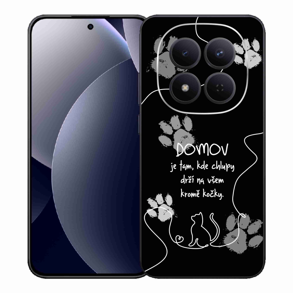 Gelový kryt mmCase na Xiaomi Redmi Note 15 Pro 5G - kočičí motiv černé pozadí