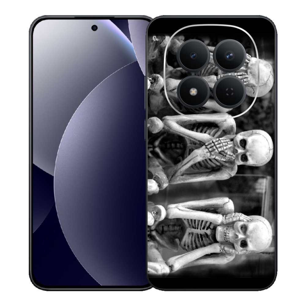 Gelový kryt mmCase na Xiaomi Redmi Note 15 Pro 5G - kostlivci