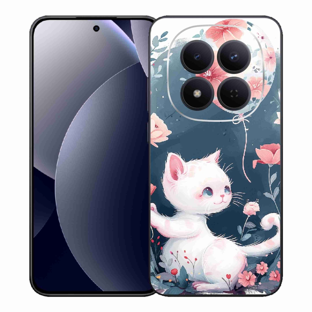 Gelový kryt mmCase na Xiaomi Redmi Note 15 Pro 5G - kotě s balónkem