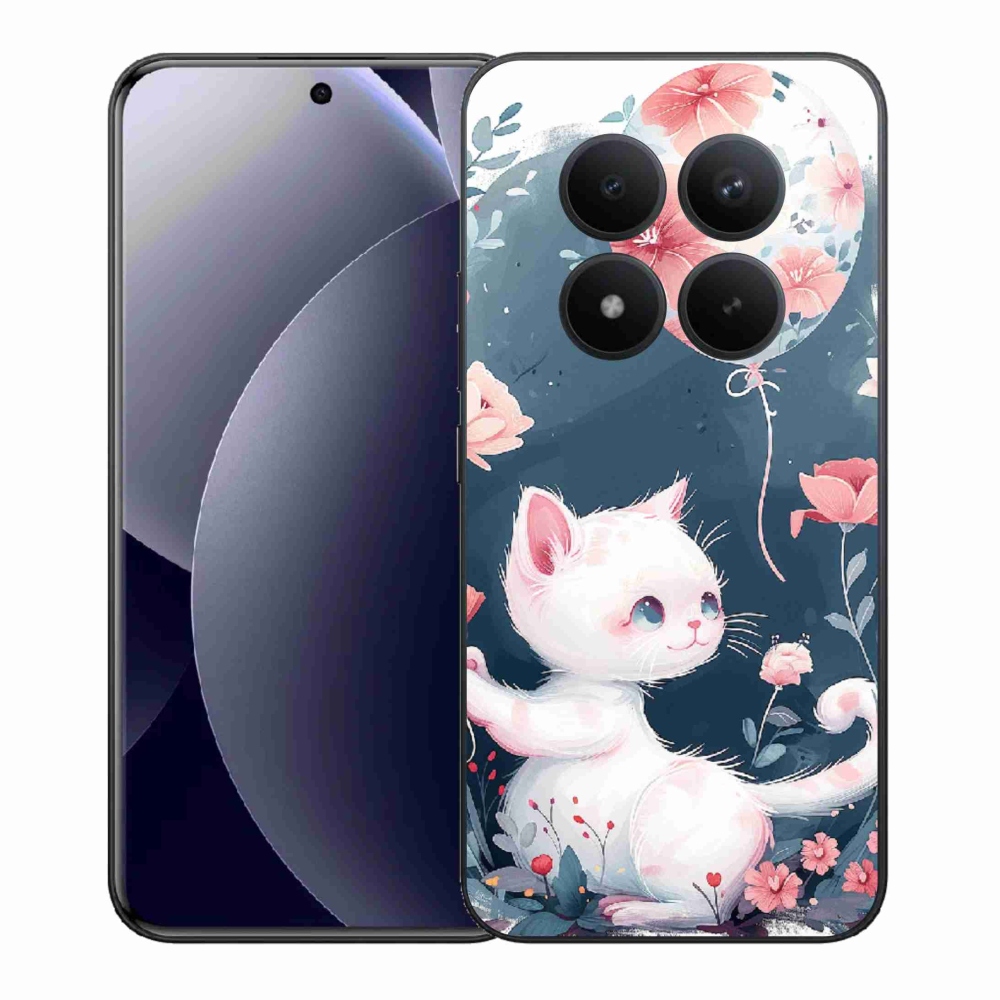 Gelový kryt mmCase na Xiaomi Redmi Note 15 Pro+ 5G/Xiaomi Poco M8 Pro 5G - kotě s balónkem