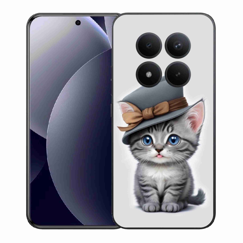 Gelový kryt mmCase na Xiaomi Redmi Note 15 Pro+ 5G/Xiaomi Poco M8 Pro 5G - kotě s kloboukem